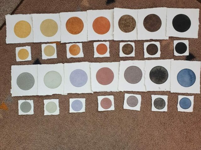 Paint Swatches - Natural Colours of the Dyffryn Ogwen area